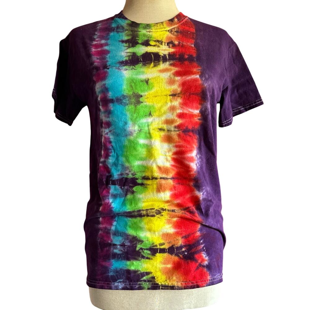 Mens Shirt Size Small Purple Tie Dye Hippy Festival Vacation Skater Indie